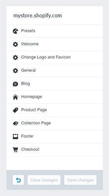 theme settings